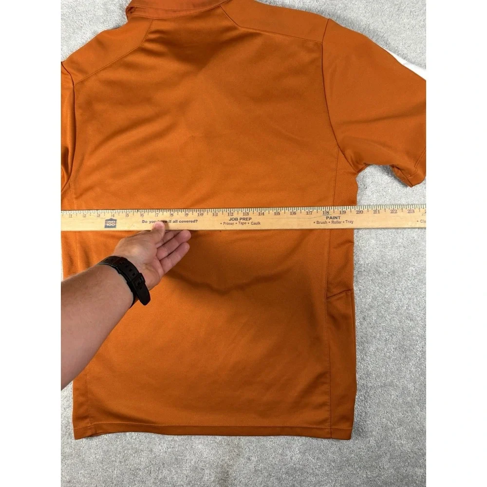 Texas Longhorns Polo Shirt Mens S Orange White NCAA Football Nike Team Dri Fit *